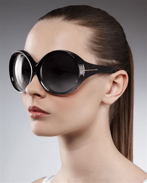 black round designer sunglasses|oversized round black sunglasses.